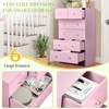 Karl Home 6-Drawer Large Dresser for Bedroom and Chest of Drawers with Sturdy Construction Wood Storage Organizer for Closet In pink - 3 of 4