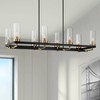 Possini Euro Design Gregory 39 1/4" Mid Century Modern Chandelier Ceiling Light Fixture Dining Room Over Table Kitchen Island 8-Light Black Gold - 2 of 4