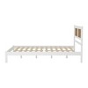 CAVINAS Full/Queen Size Elegant Wood Platform Bed Frame with Natural Rattan Headboard,No Box Spring Needed - 4 of 4