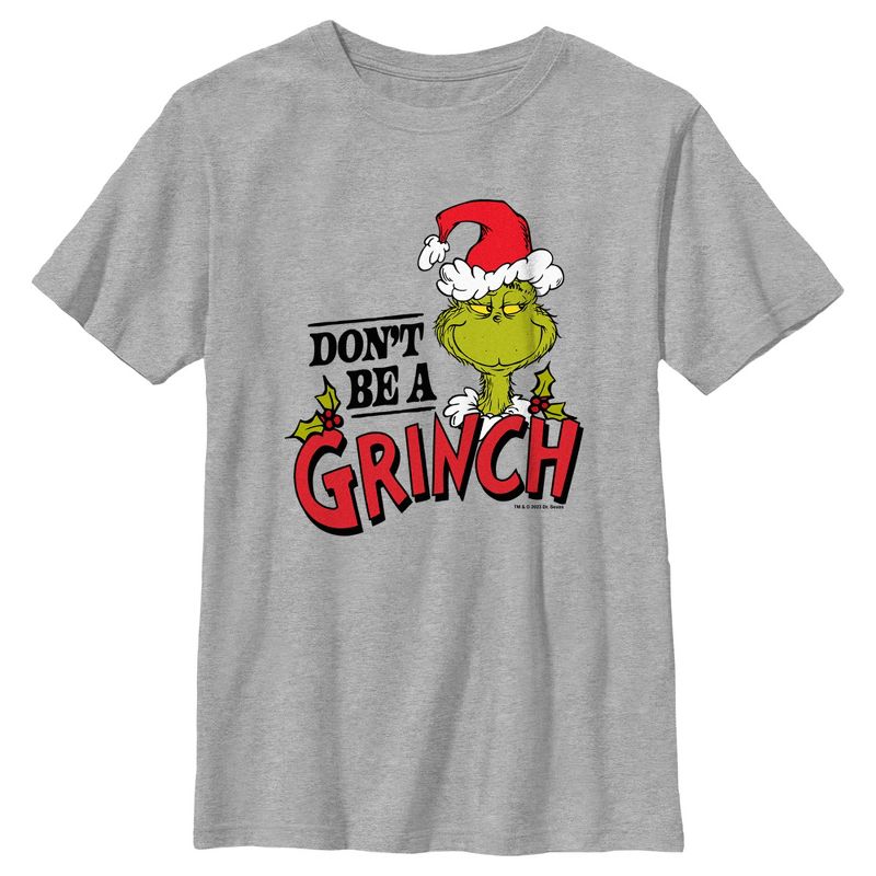 Boy's Dr. Seuss Christmas Don't Be a Grinch T-Shirt, 1 of 6
