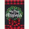 Briarwood Lane Christmas Wreath Burlap Garden Flag Checkered Plai - 3 of 4