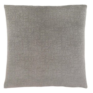 TopComfy Support Pillow Decorative Throw Pillow with Plush Velvet Fabric for Sofa or Bed Use, Gray, 17"*17"*2" - 1 of 4