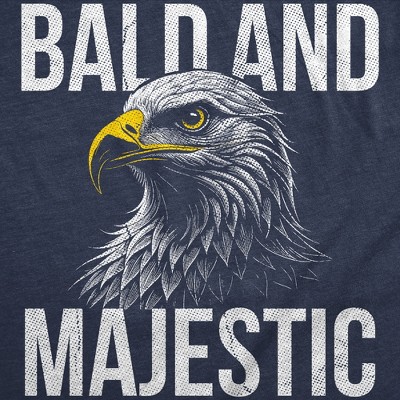 Мужские футболки Crazy Dog T-Shirts, Inc. Mens Funny T Shirts Bald and Majestic Sarcastic Eagle Graphic Novelty Tee for Men - Crazy Dog Men's T Shirt for Animal Lovers Navy L — фото 2