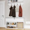 Whizmax Shoe Storage Bench, Shoe Rack Benches with Cushioned Seat, 2 Tiers of Shelves, and Lift-Top Storage Box for Entryway, Living Room, Bedroom - 4 of 4