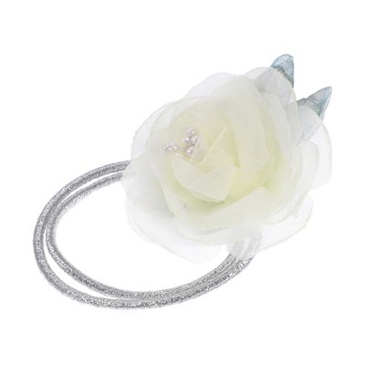 Unique Bargains Women's Fashion Mesh Flower Hair Rope 2.76"x2.36" 1 Pc