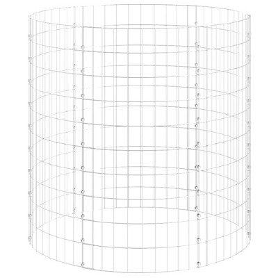 vidaXL Circular Gabion Pole Galvanized Steel Ã˜39.4"x39.4"
