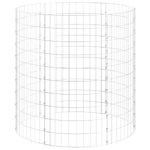 vidaXL Circular Gabion Pole Galvanized Steel Ã˜39.4"x39.4" - 1 of 2