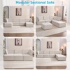 Mjkone Oversized Modular Sectional Sofa, U/L-Shaped Couch with Deep Seat, Ottoman, Convertible Modern Linen Sleeper Sofa Bed - 4 of 4