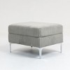 Aortzio 29.33"W Luxury Square Corduroy Storage Ottoman - 3 of 4