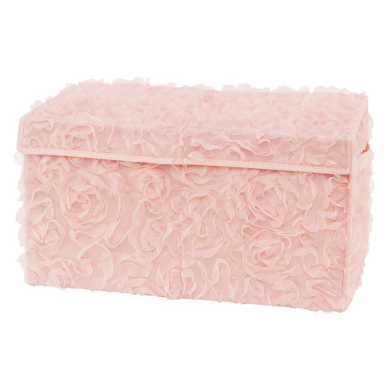 Sweet Jojo Designs Girl Fabric Storage Toy Bin Rose Solid Blush Pink, 1 of 6