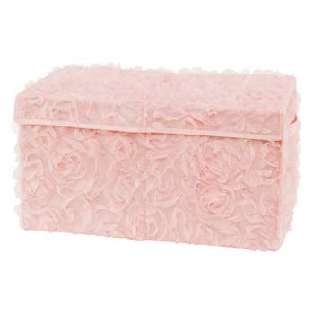 Sweet Jojo Designs Girl Fabric Storage Toy Bin Rose Solid Blush Pink