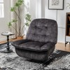 ORRD Oversized Recliner Chair with Phone Holder, Swivel Gliding Rocking Recliner for Living Room, Large Comfortable Reading Chair，Black - 4 of 4