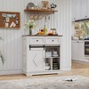 Bella Depot 40.04''H Farmhouse Buffet Sideboard Cabinet with Storage - 4 of 4