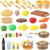 Whizmax 2 in 1 Kids Kitchen Playset & BBQ Grill Set, Toddler Play Kitchen with Realistic Light Sound Steam & Play Sink - 4 of 4