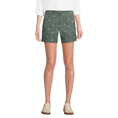 Lands' End Women's Plus Size Elastic Back Classic 7" Chino Shorts