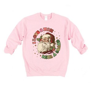 Simply Sage Market Women's Graphic Sweatshirt Love A Man With A Beard - 1 of 4