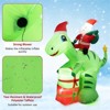 SEVOBAL Inflatable Holiday Decorations 8' Christmas Decoration Inflatable Santa Claus Dinosaur Decoration Christmas Blow Up﻿, Green, 96"*44.4"*96" - 3 of 4