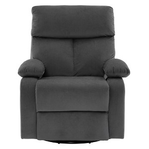 Hzlagm Everglade 29 in. W Velvet Swivel Rocking Recliner - 1 of 4