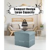 Itopfox Foldable Storage Ottoman Bench with Hidden Compartment, Soft Foot Rest Stool for Living Room, Bedroom, Dorm, Entryway - 3 of 4