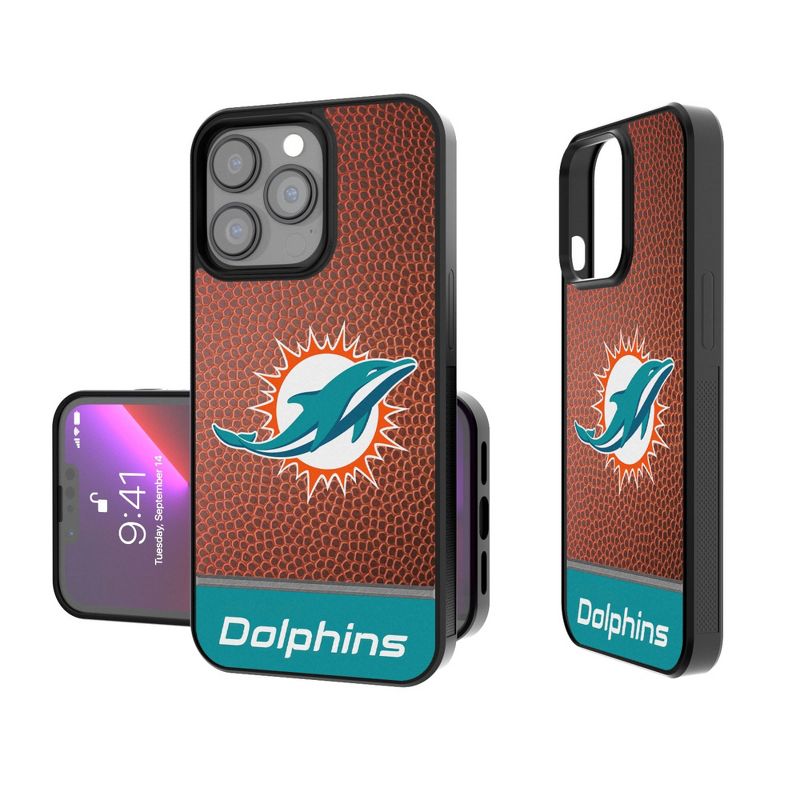 Keyscaper Miami Dolphins Football Wordmark Bump Phone Case, 1 of 7