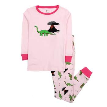 Leveret Kids Two Piece Cotton Unicorn and Dinosaur Pajamas