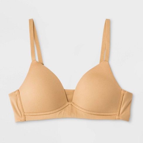 Maidenform Girls' Molded Triangle Padded Pullover Comfort Bra - Beige 36A