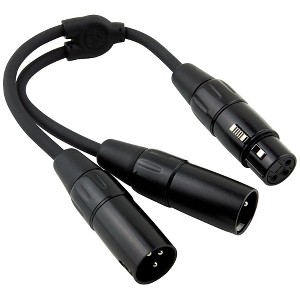 Pig Hog Y Cable XLR(F) to Dual XLR(M) 6 in. - 1 of 1
