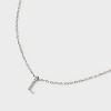 Sterling Silver Small Polished Initial Pendant Necklace - A New Day™ Silver - 4 of 4