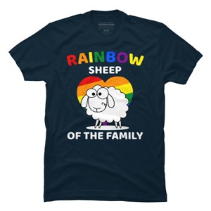 Adult Design By Humans Rainbow Sheep of The Family Pride By T-Shirt - 1 of 2