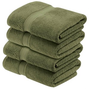 Luxury Cotton Heavyweight Ultra-Plush Bath Towel Set of 4 by Blue Nile Mills - 1 of 4
