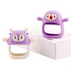 Smily Mia 2 in 1 Reindeer & Penguin Baby Teething Toy Set for Infants 3 Months Plus, Soothing Wearable Baby Chew Toy Sucking Needs - 2 of 4