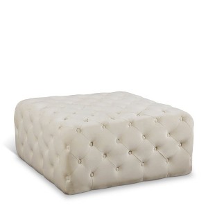 Meridian Furniture,Ariel Velvet Ottoman/Bench - 1 of 4