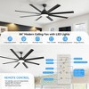 Smart Ceiling Fans With Remote & APP Control 3CCT LED Reversible DC Motor Dimmable Timing 6 Speed Modern Large Indoor Outdoor Ceiling Fan - 2 of 4