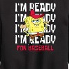 Boys' - SpongeBob SquarePants - Ready For Baseball Graphic Long Sleeve Fleece Sweatshirt - 2 of 4