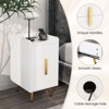 Tangkula Set of 2 Nightstand w/ Charging Station Home Bedside Sofa Side Tables w/ 2 Drawers - 2 of 4