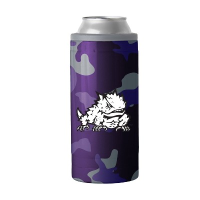 NCAA TCU Horned Frogs 12oz Slim Can Camo Cooler