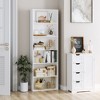 Aoibox 6-Tier Open Bookcase Tall Freestanding Display Storage Shelves for Bedroom Living Room Office White 70.9 Inch - 2 of 4
