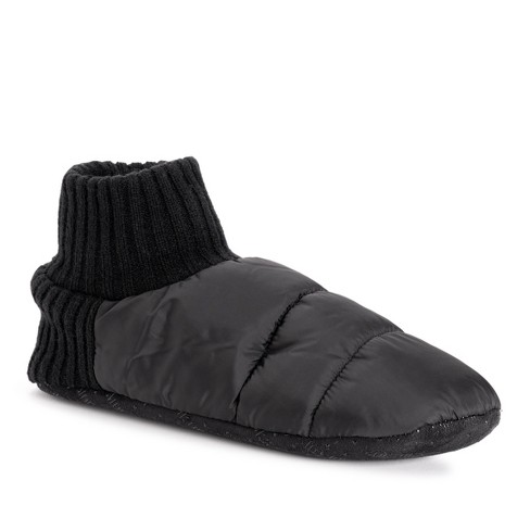 Muk Luks Unisex Quilted Slipper Booties - Ebony, L/xl (11-13) : Target