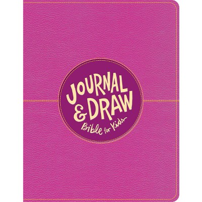 CSB Journal and Draw Bible for Kids, Pink Leathertouch - by  Csb Bibles by Holman (Leather Bound)