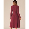 Allegra K Women's Casual Square Neck A-Line with Pockets Knitted Sweater Dress - image 3 of 4