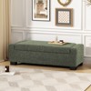 DSVIMOY Rectangular Ottoman Bench with Hinged Lid for Footrest, and Hidden Storage, Perfect for Living Room, Bedroom, Blackish Green, 50.25"*20"*16.75 - 2 of 4