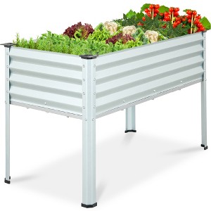 Best Choice Products 48x24x30in Elevated Galvanized Metal Garden Bed w/ Corner Protectors - 1 of 4