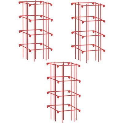Pepper and Eggplant Cages, Set of 3 - Red - Gardener's Supply Company