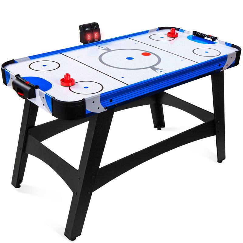 Best Choice Products 58in Mid-Size Air Hockey Table for Game Room w/ 2 Pucks, 2 Pushers, LED Score Board, 12V Motor, 1 of 9