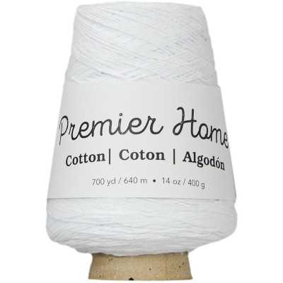 Lily Sugar'n Cream Cotton Cone Yarn, White , 1 Cone, 14 oz (Pack of 1)