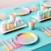 Blue Panda 80-Pack Pastel Rainbow Disposable Paper Plates 9" Birthday Party Supplies - 2 of 4