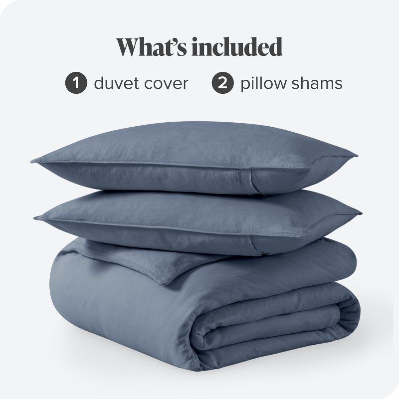 Linen Duvet Cover and Sham Set by Bare Home, 3 of 8