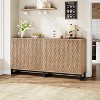 Tribesigns Sideboard Buffet Cabinet with Storage, 57.5" Farmhouse Coffee Bar Cabinet with 4 Doors & Shelves for Dining Room Kitchen - 4 of 4