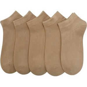 SERISIMPLE Women Viscose Bamboo Ankle Low Cut Thin Lightweight Pastel Color Soft Socks 5 Pairs - 1 of 4