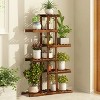 Artloge Multi-tier Extra Large Wooden Plant Stand 52" Tall Carbonized Wood Flower Pot Holder Display Rack for Home & Garden - 2 of 4